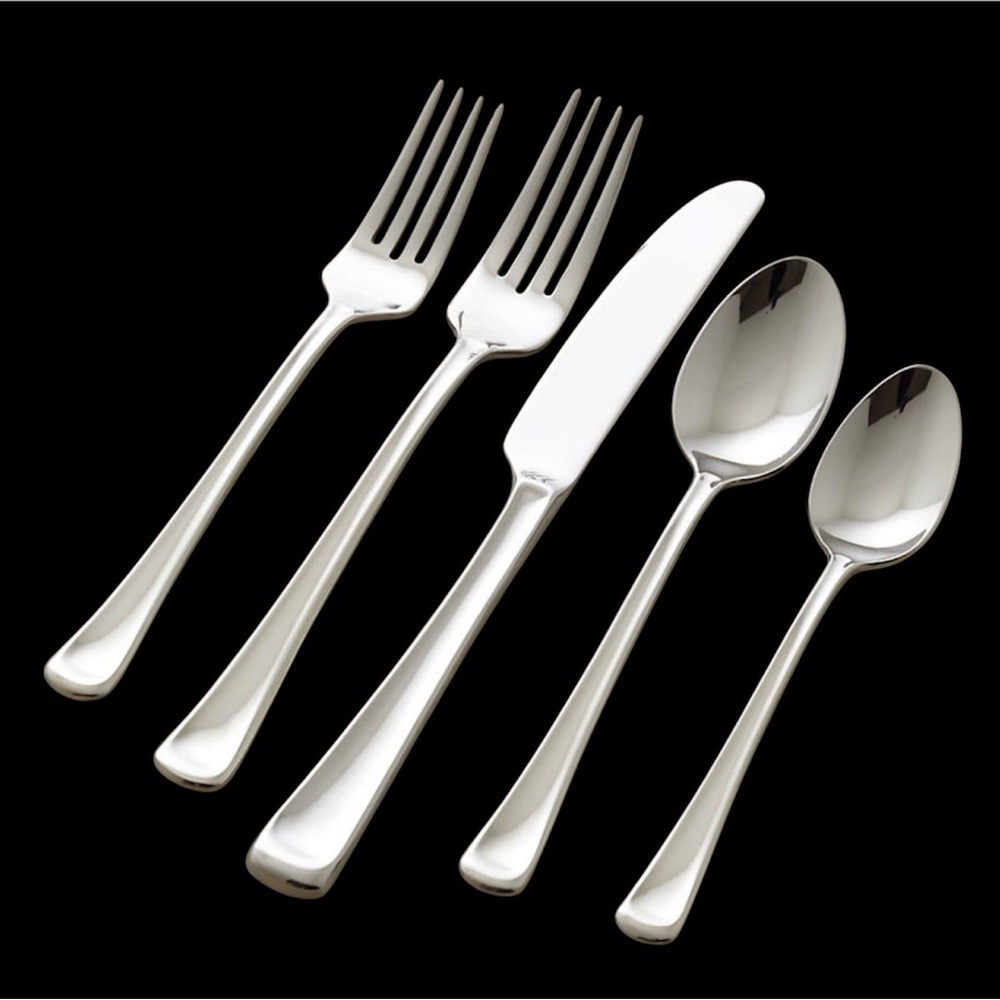 Gorham Crate & Barrel SCOOP Mirror 20-Piece Flatware Set New In Box - Picture 4 of 13